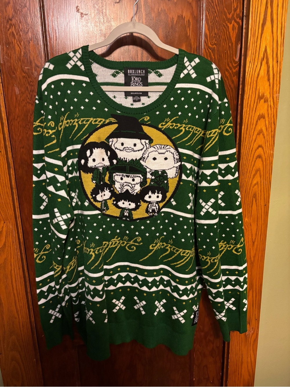 Men’s Green The Lord of the Rings Crewneck Graphic Sweater